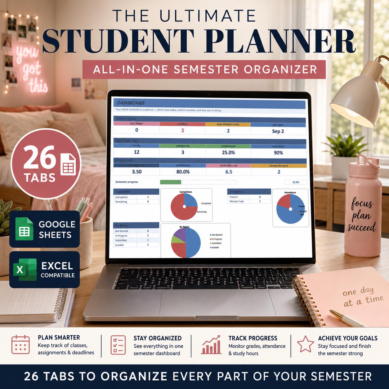 Digital Student Planner Spreadsheet