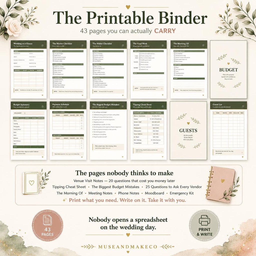 Wedding Planner Spreadsheet Bundle