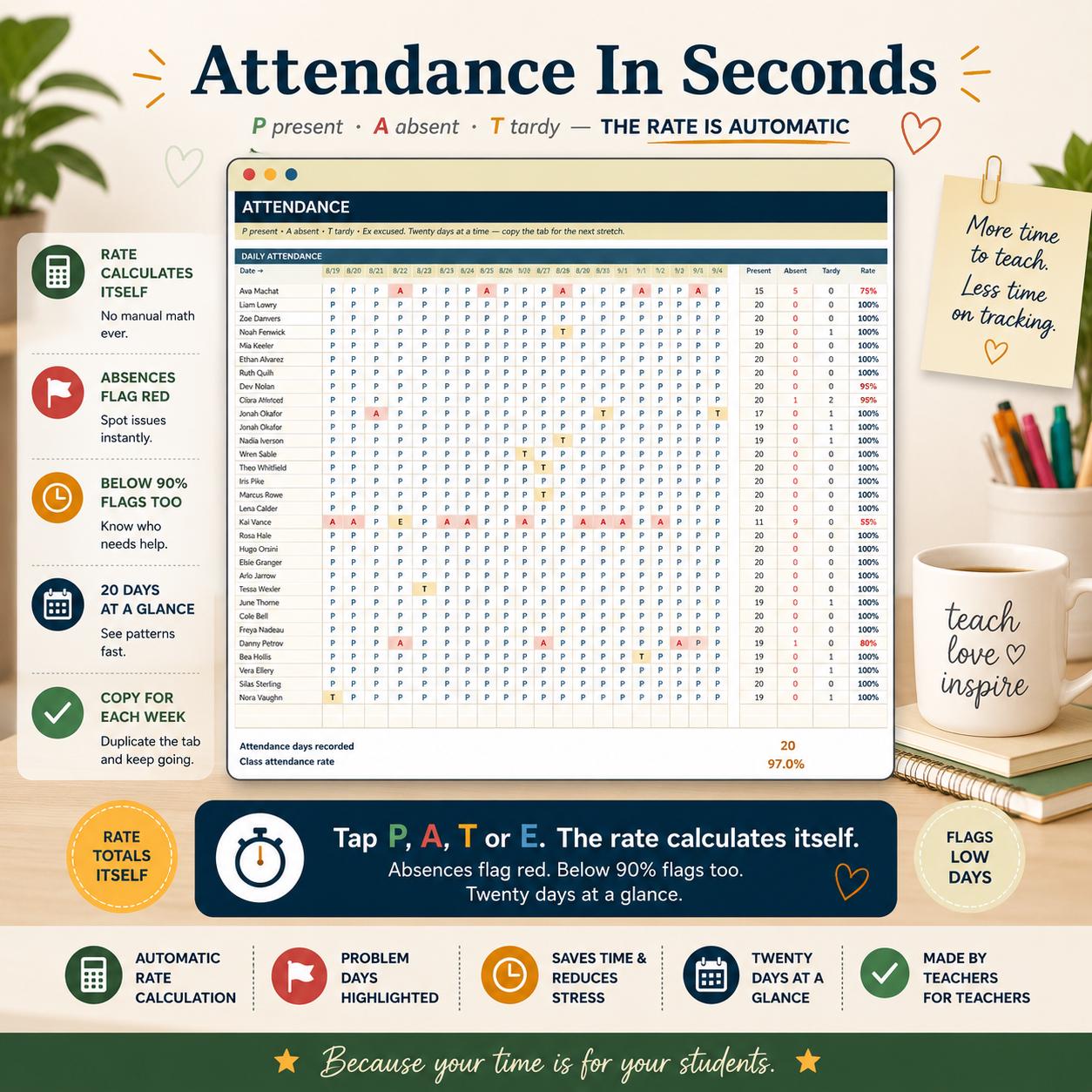 Teacher Planner Spreadsheet