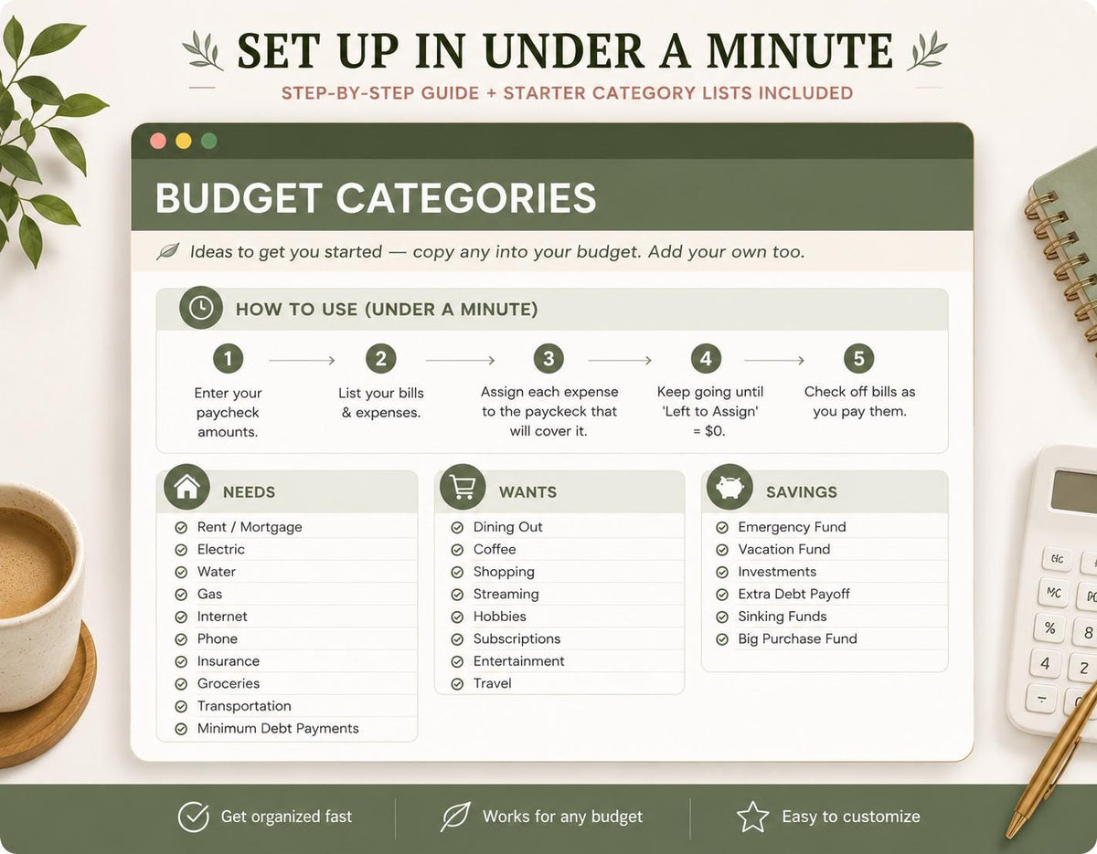 Zero Based Paycheck Budget Spreadsheet