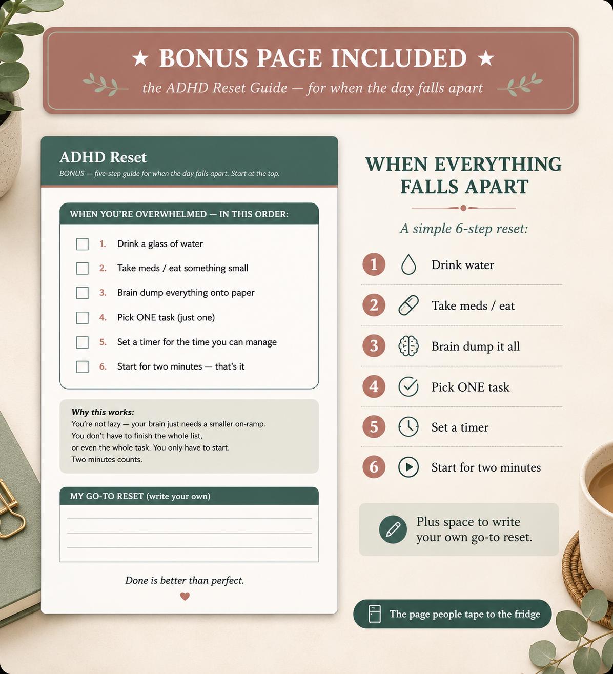 ADHD Daily Planner Printable