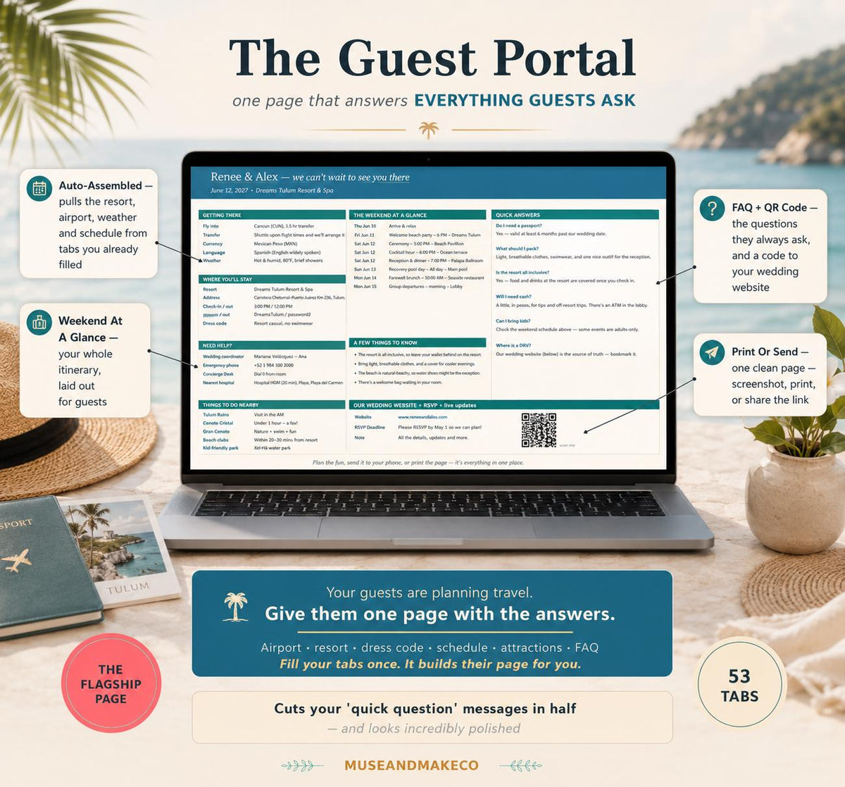 Destination Wedding Planner Spreadsheet
