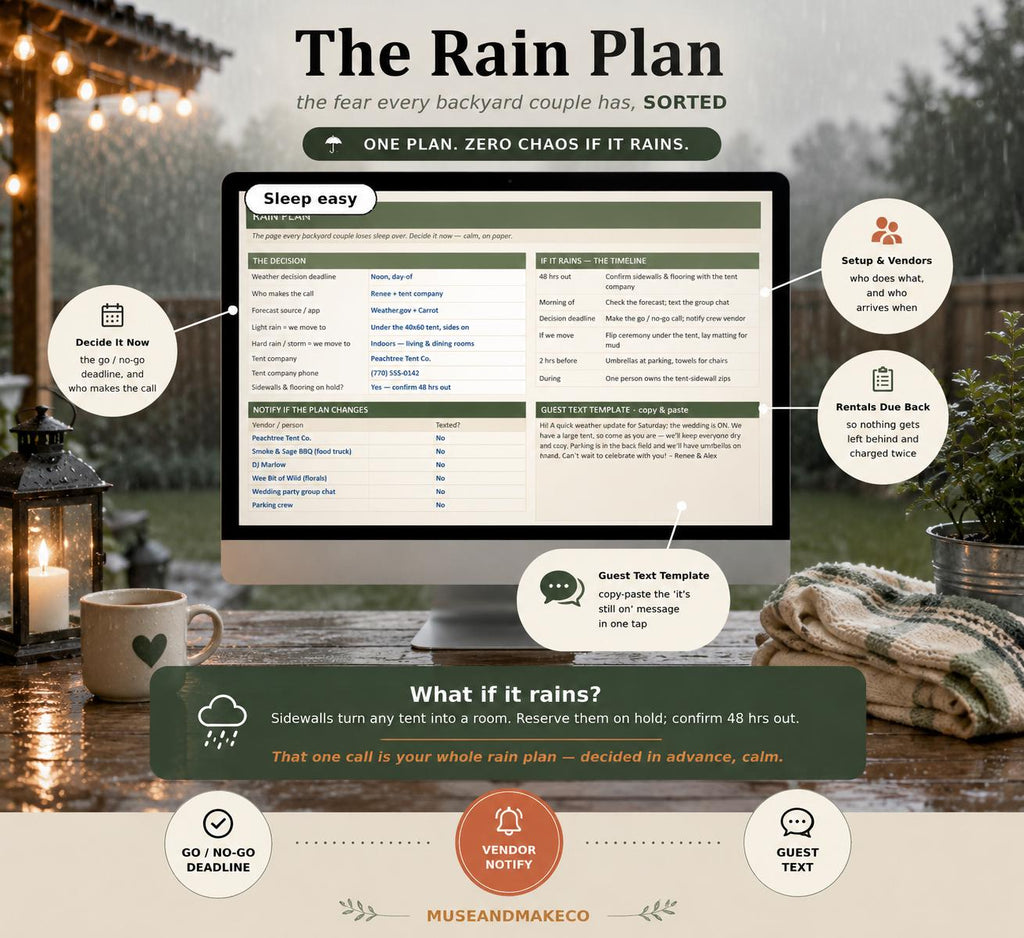 Backyard Wedding Planner Spreadsheet