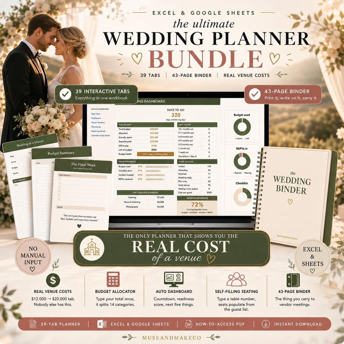 Wedding Planner Spreadsheet Bundle