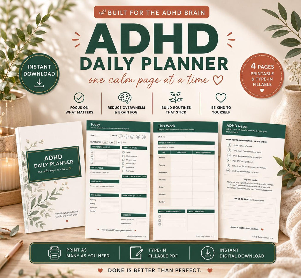 ADHD Daily Planner Printable