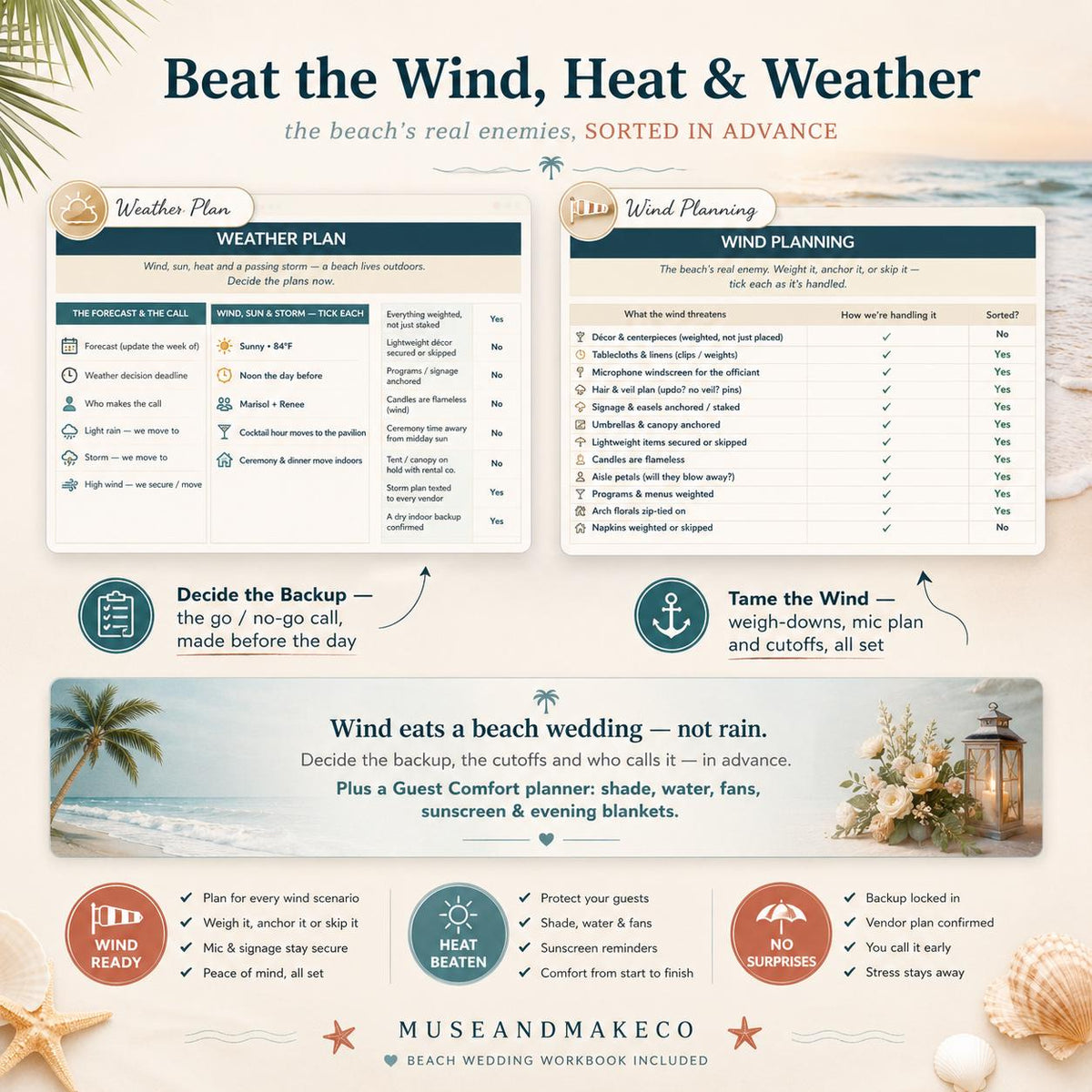 Beach Wedding Planner Spreadsheet