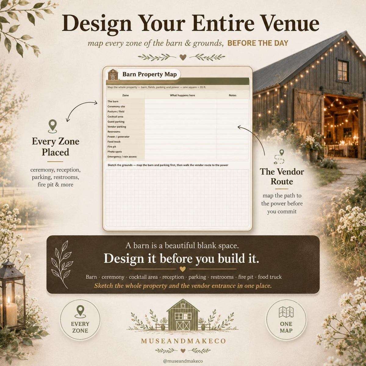 Barn Wedding Planner Spreadsheet