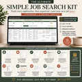 Job Search Tracker Spreadsheet With Resume Template