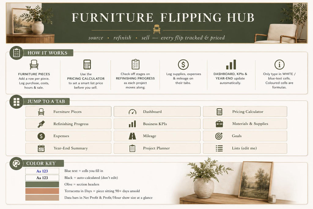 Furniture Flipping Spreadsheet