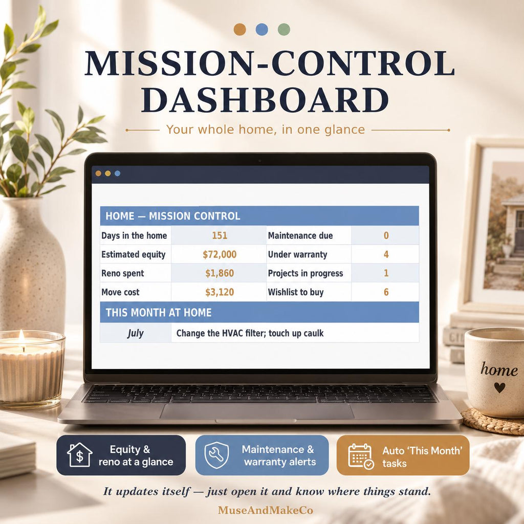 New Homeowner Command Center Spreadsheet