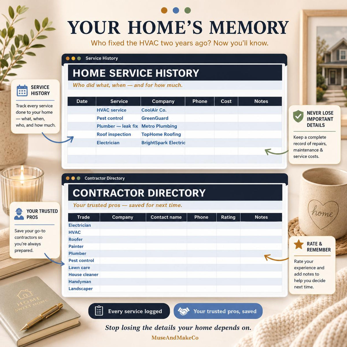 New Homeowner Command Center Spreadsheet