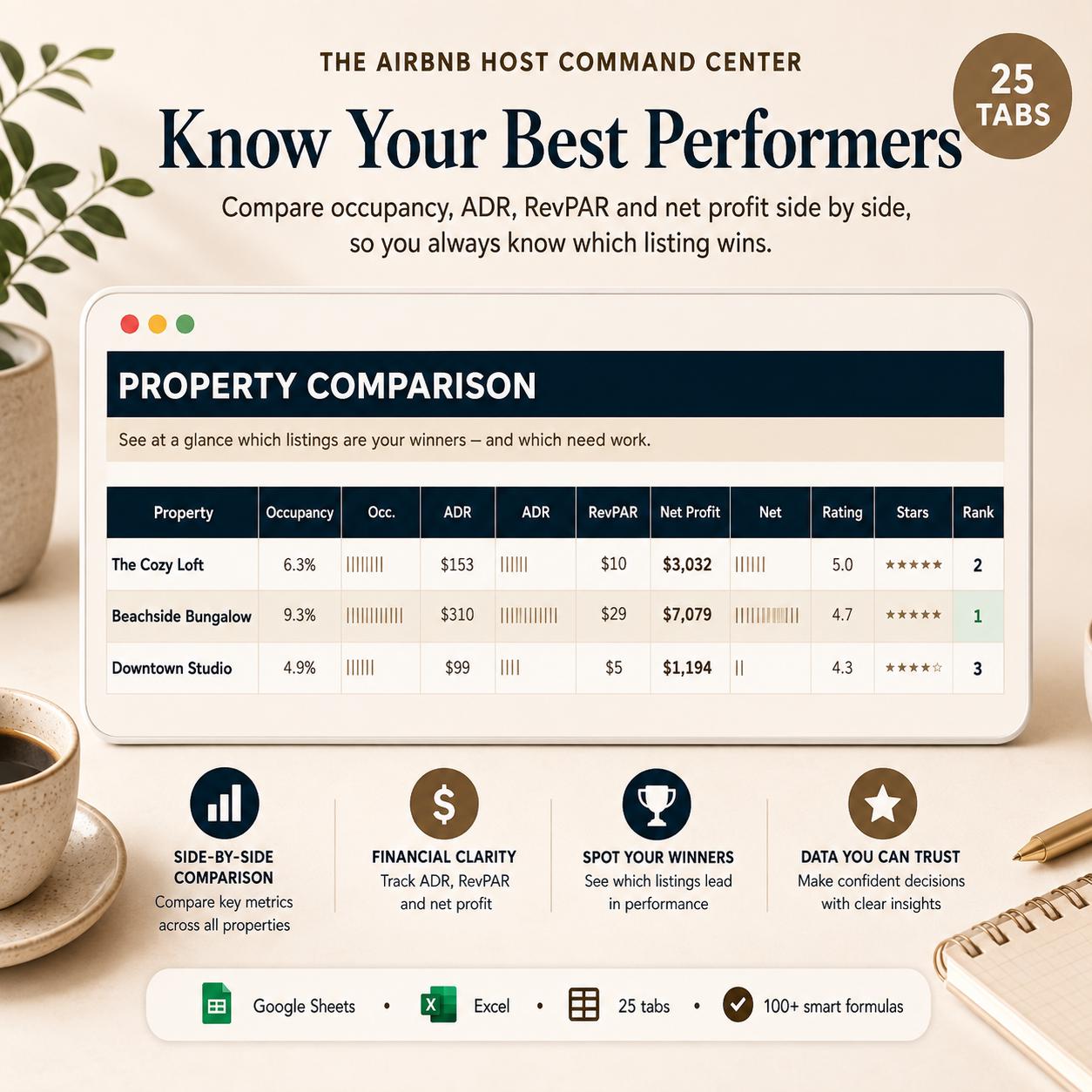 Airbnb Host Command Center Spreadsheet