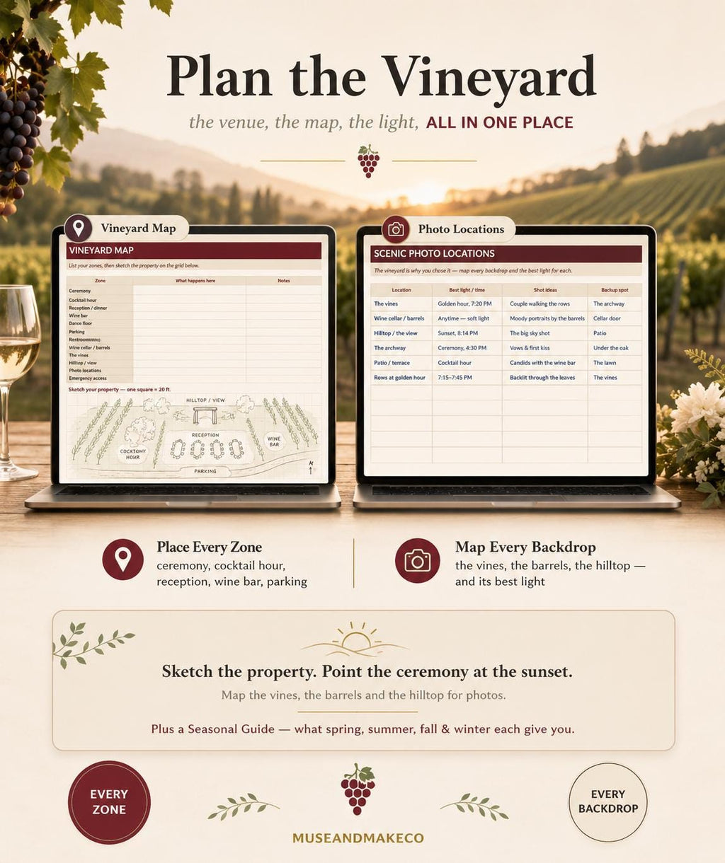 Vineyard Wedding Planner Spreadsheet
