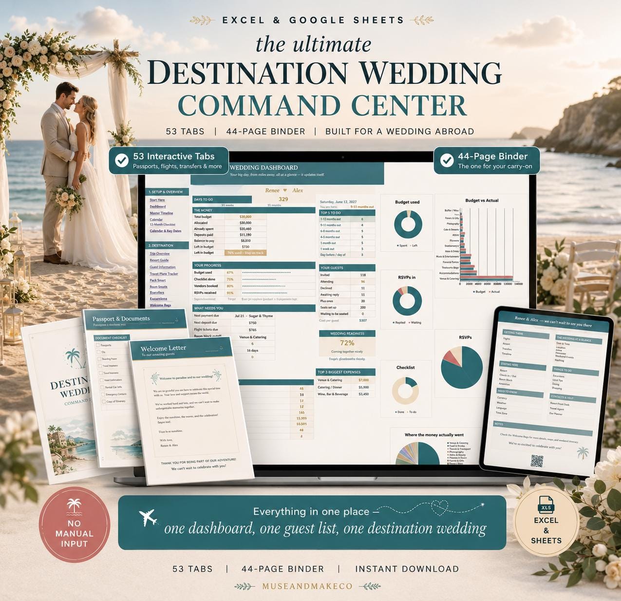 Destination Wedding Planner Spreadsheet