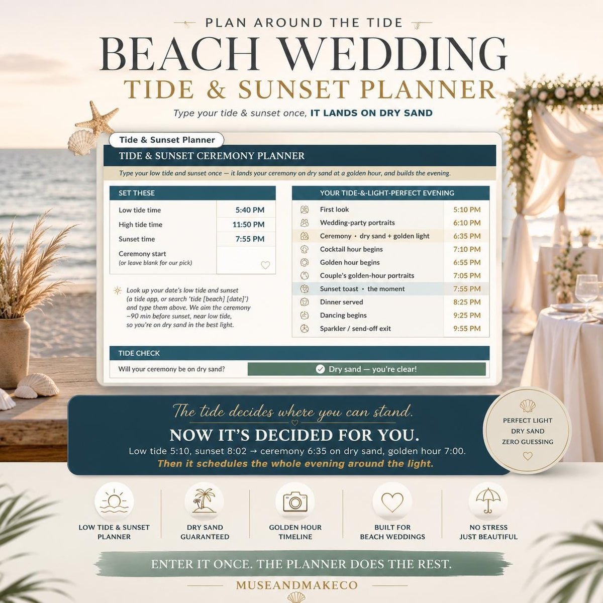 Beach Wedding Planner Spreadsheet