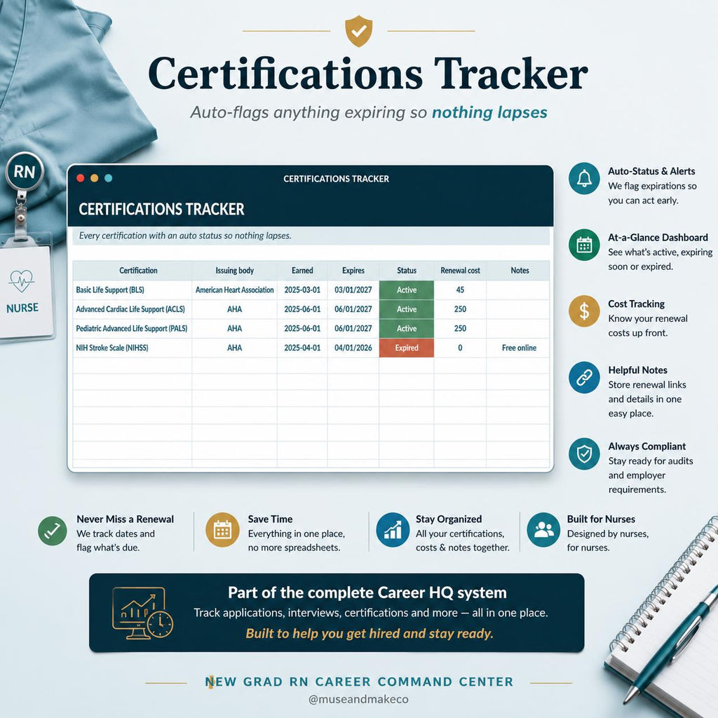 New Grad Nurse Resume Template + Career Command Center
