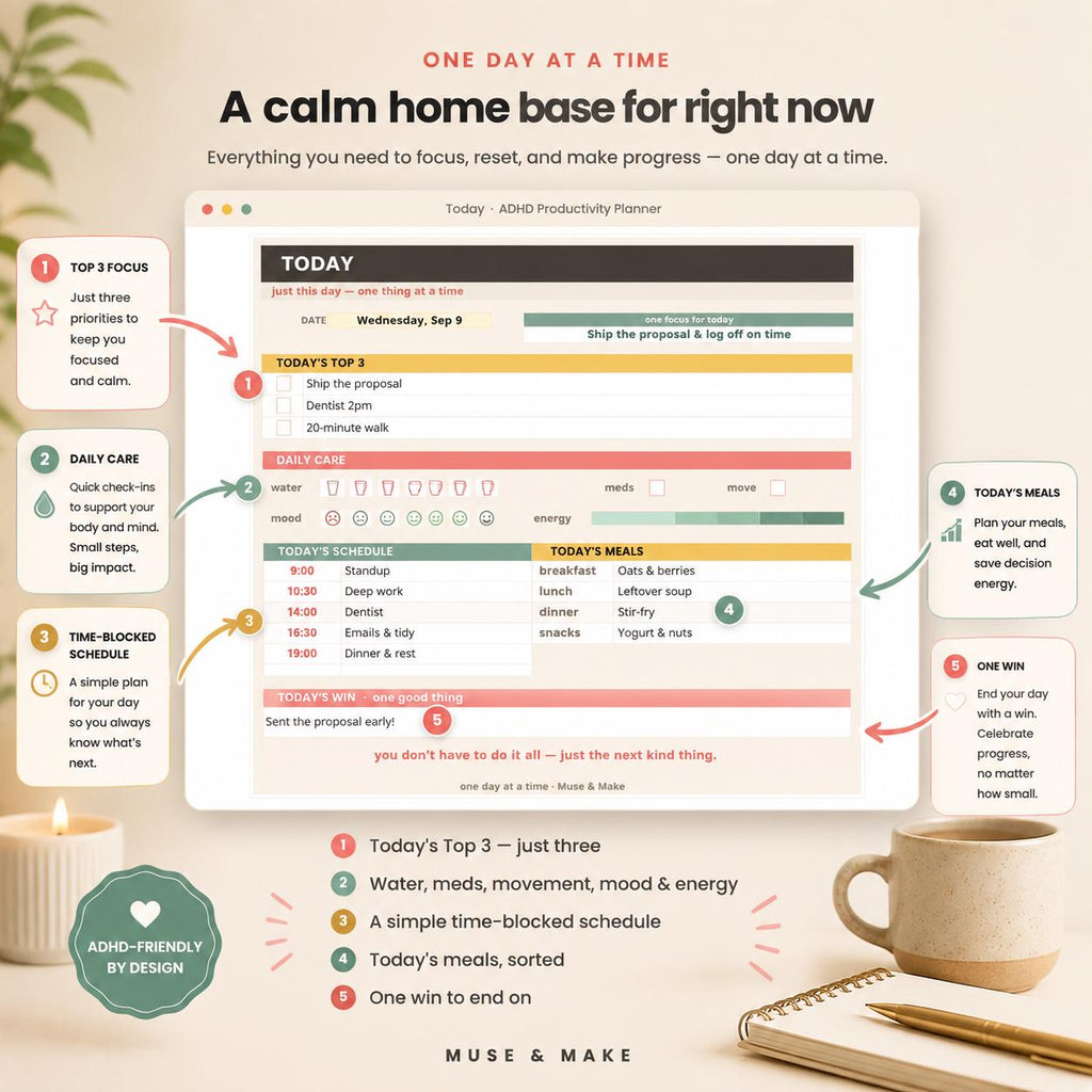 ADHD Productivity Planner & Tracker