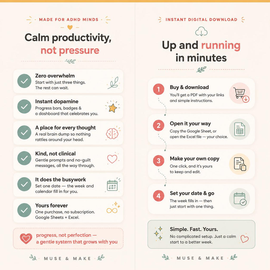 ADHD Productivity Planner & Tracker
