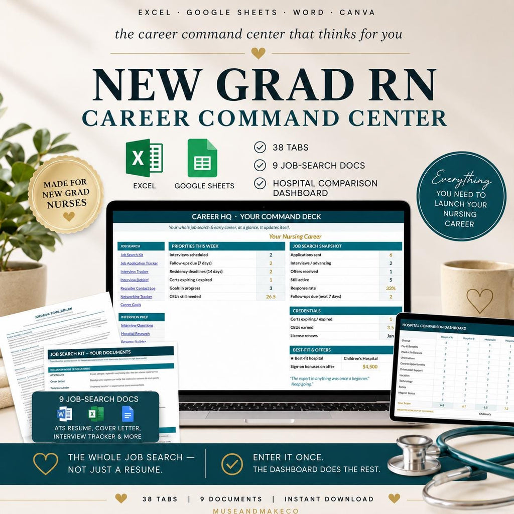 New Grad Nurse Resume Template + Career Command Center