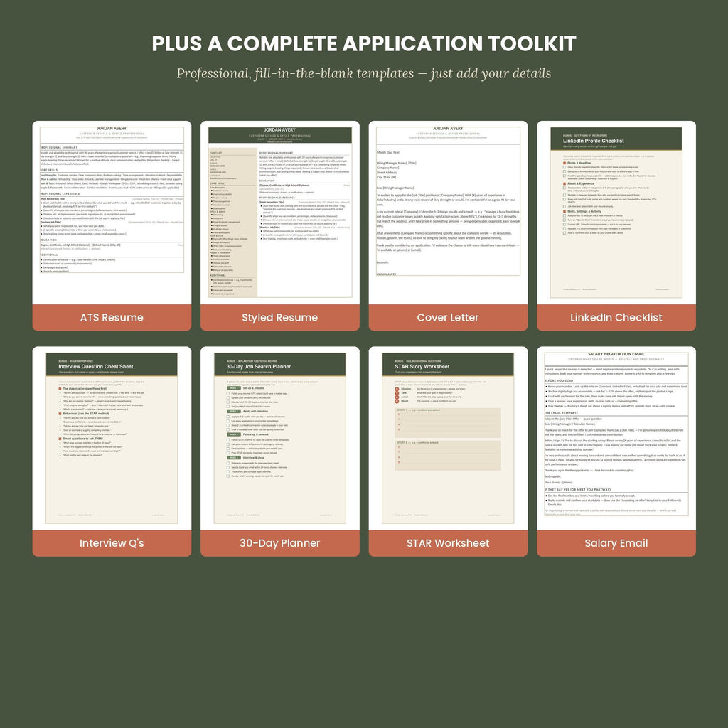 Job Search Tracker Spreadsheet With Resume Template