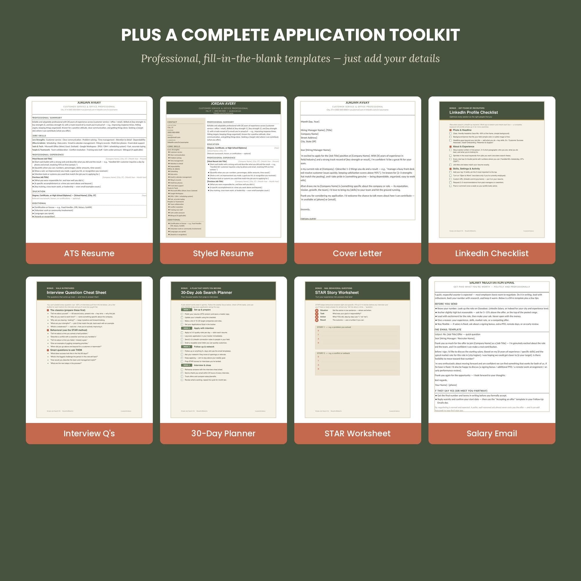 Job Search Tracker Spreadsheet With Resume Template