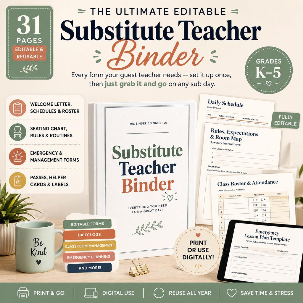 Substitute Teacher Binder