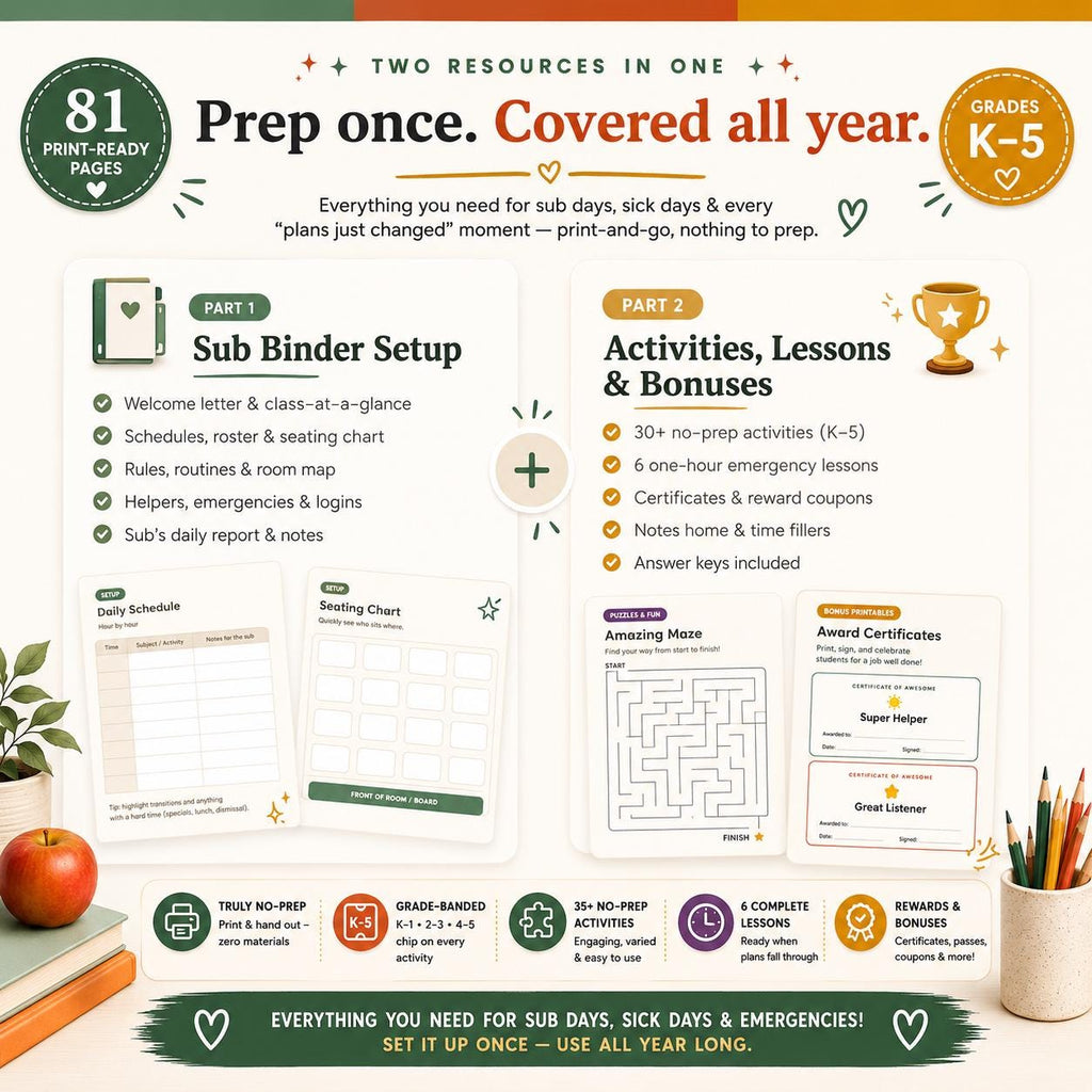 Substitute Teacher Sub Plans