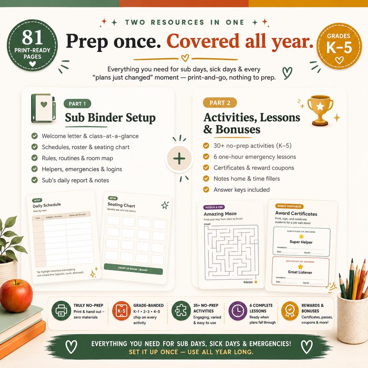 Substitute Teacher Sub Plans