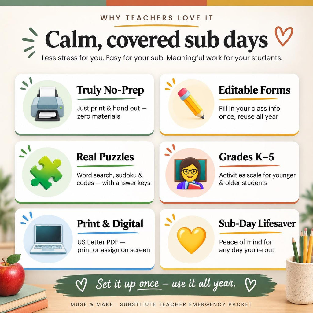 Substitute Teacher Sub Plans