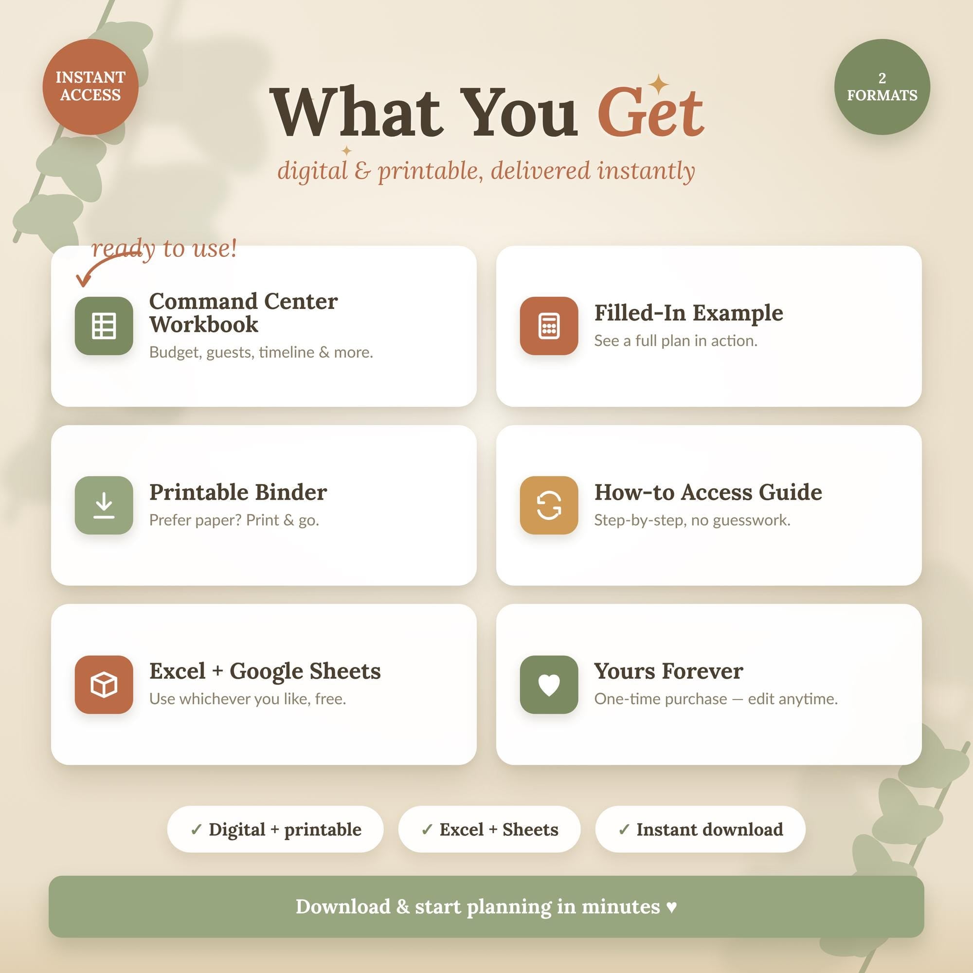 Backyard Wedding Planner Spreadsheet