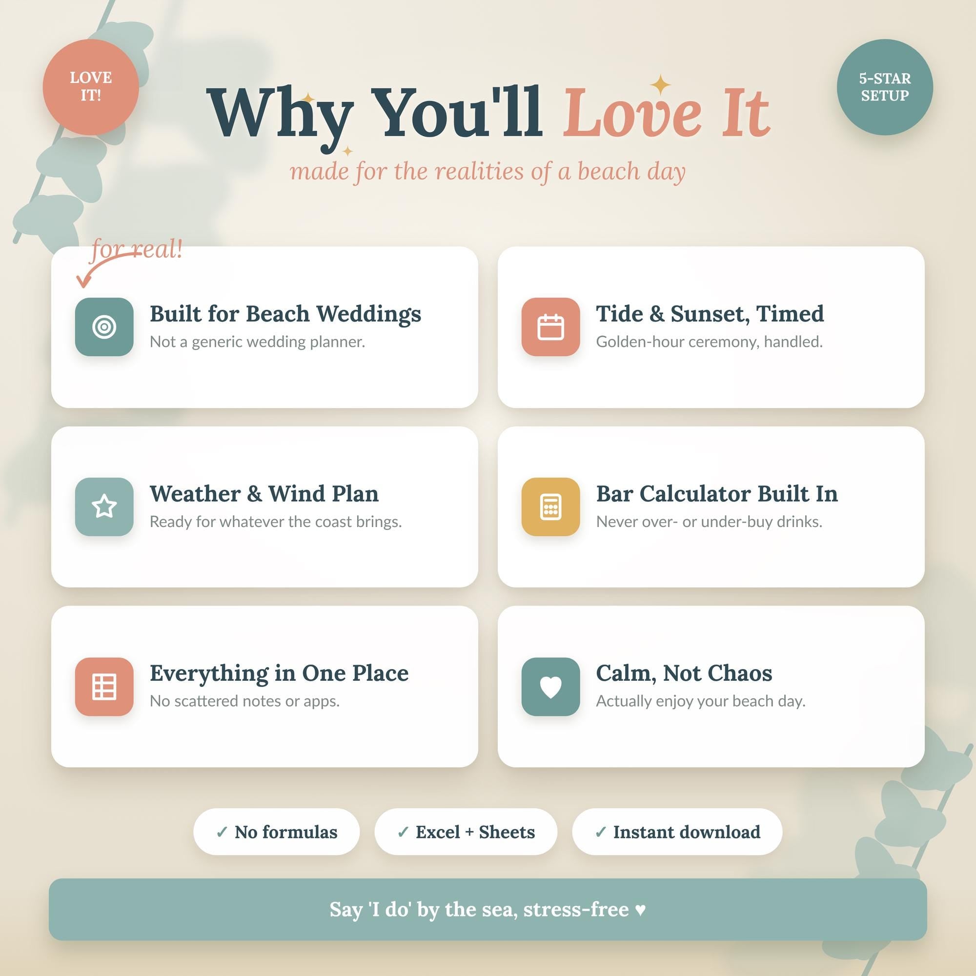 Beach Wedding Planner Spreadsheet