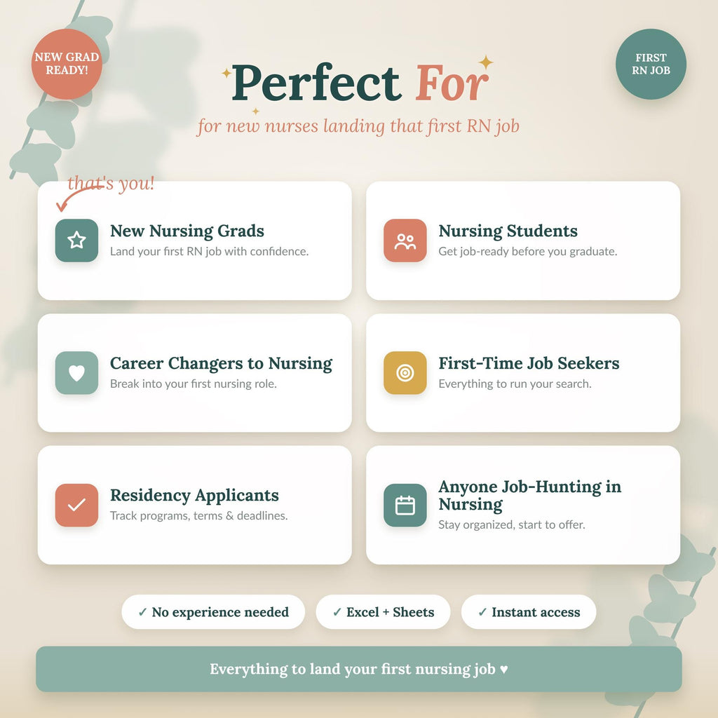New Grad Nurse Resume Template + Career Command Center