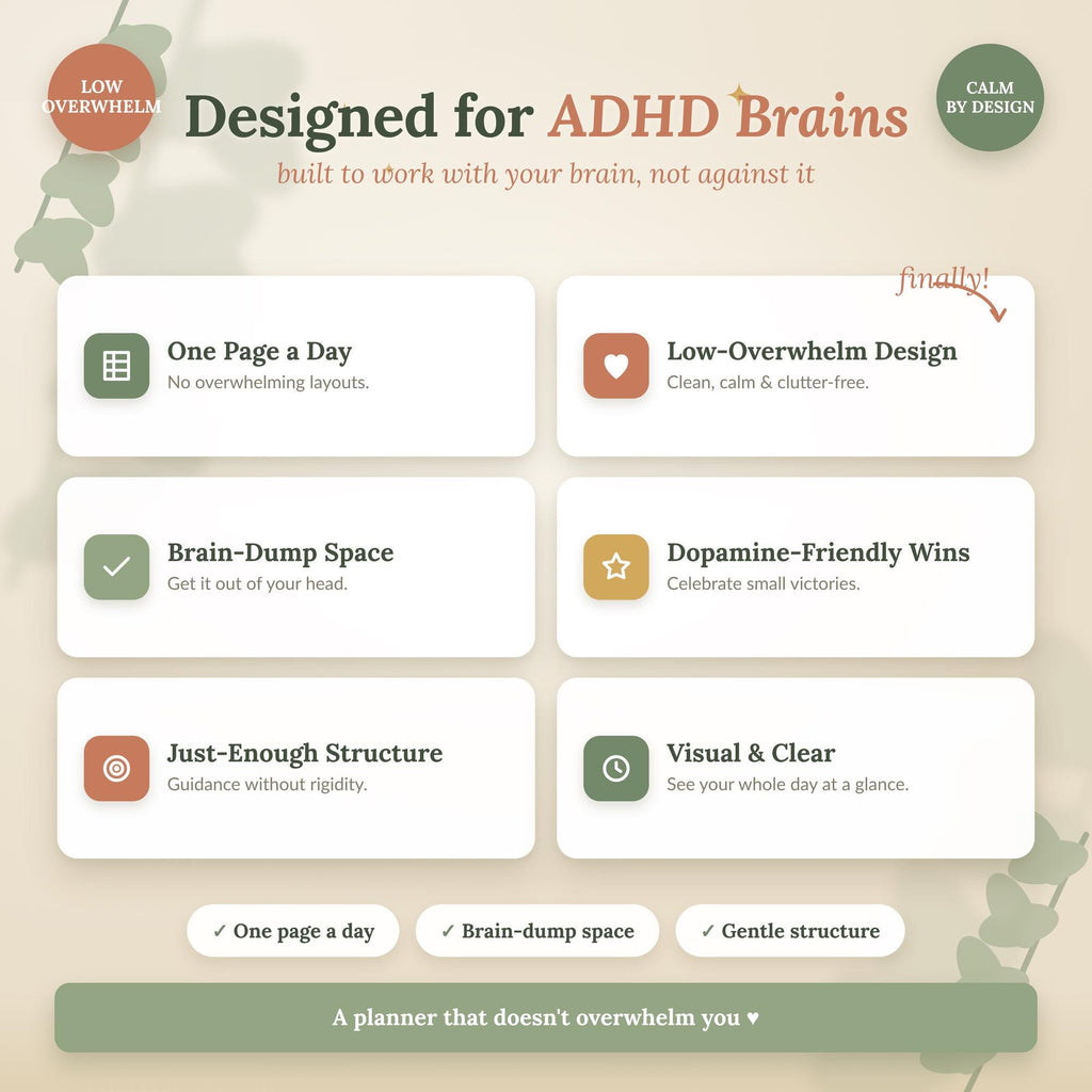 ADHD Daily Planner Printable