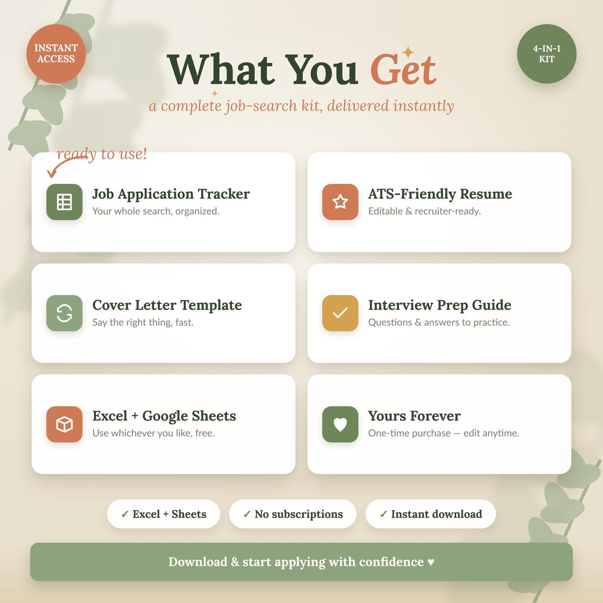 Job Search Tracker Spreadsheet With Resume Template