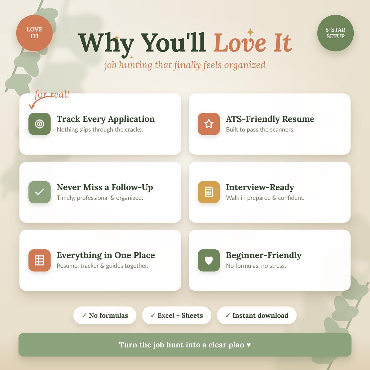 Job Search Tracker Spreadsheet With Resume Template