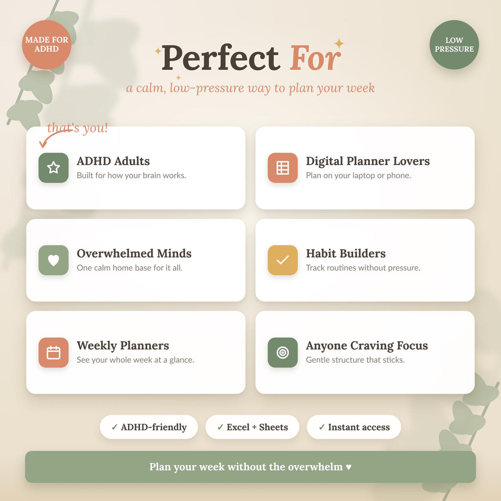 ADHD Productivity Planner & Tracker