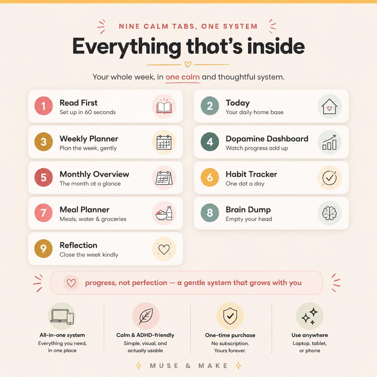 ADHD Productivity Planner & Tracker