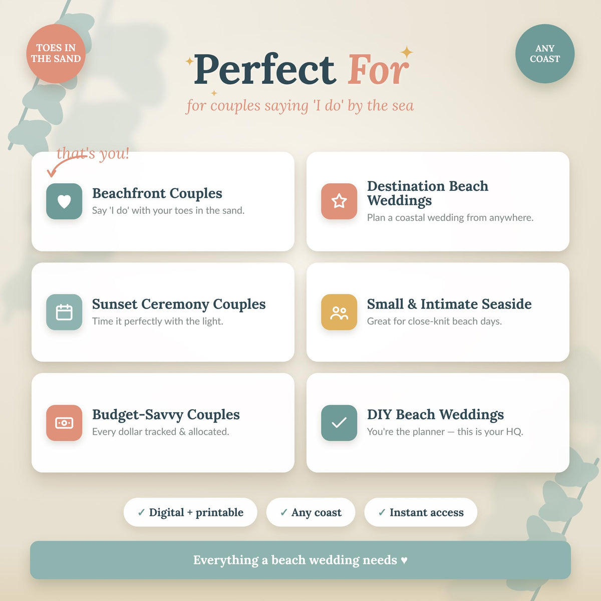 Beach Wedding Planner Spreadsheet