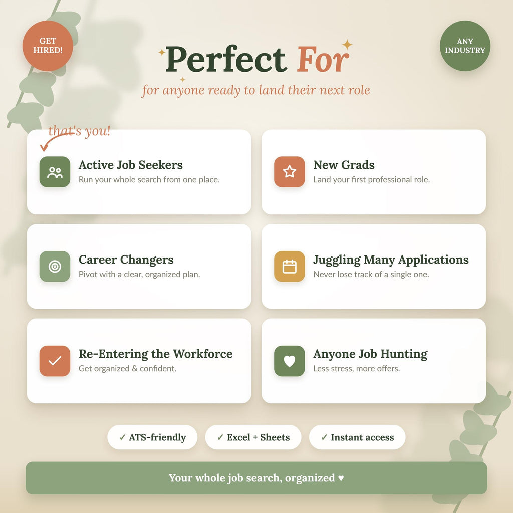 Job Search Tracker Spreadsheet With Resume Template