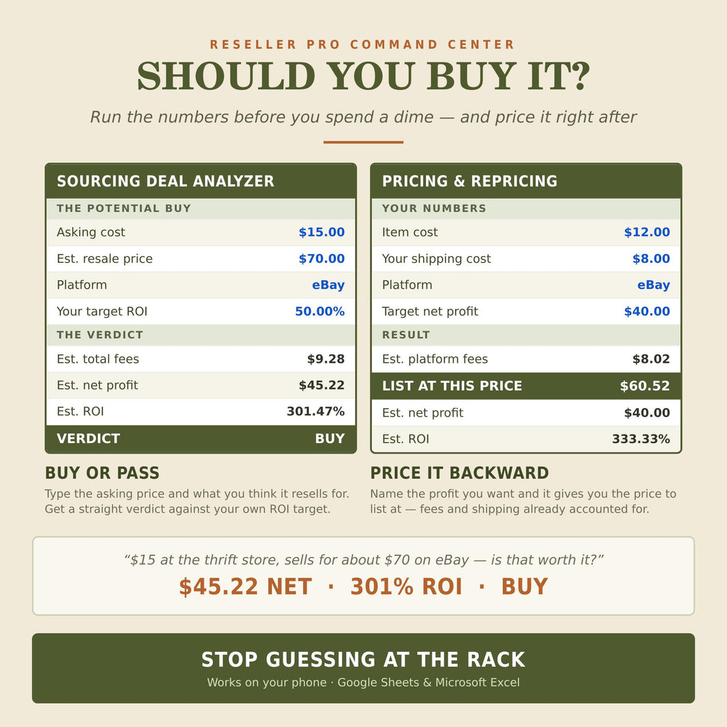 Reseller Spreadsheet PRO — Inventory