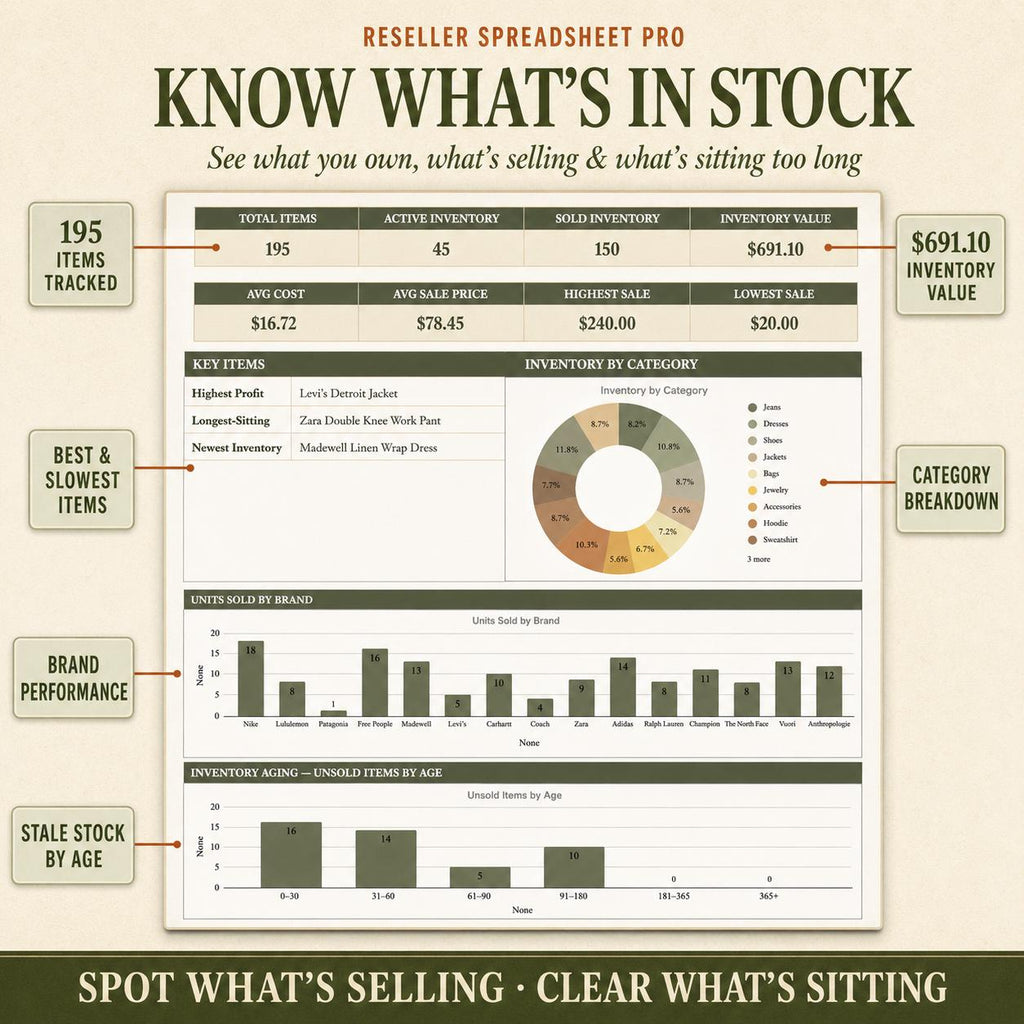 Reseller Spreadsheet PRO — Inventory