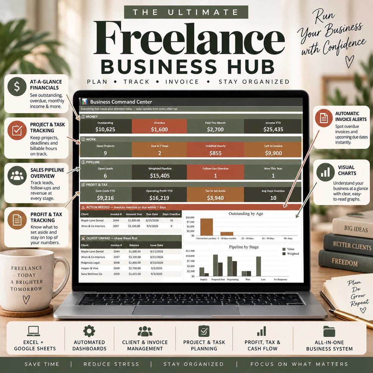 Freelance Business Hub Spreadsheet