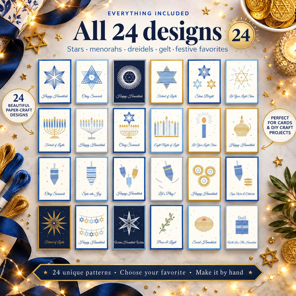 String Art Hanukkah Card Patterns