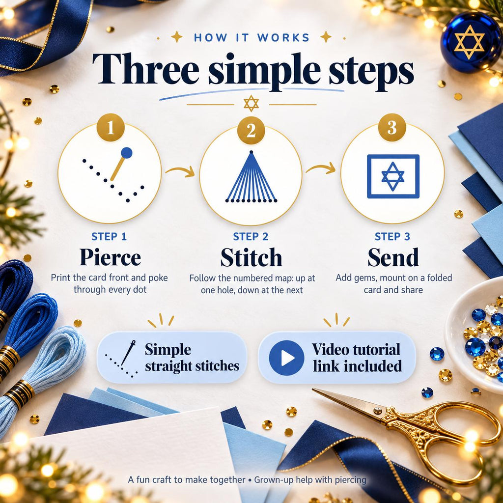 String Art Hanukkah Card Patterns