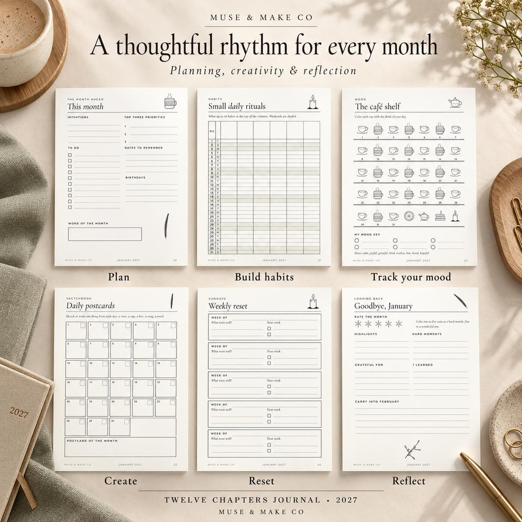 2027 Journal Bundle, 230 Printable Journal Pages