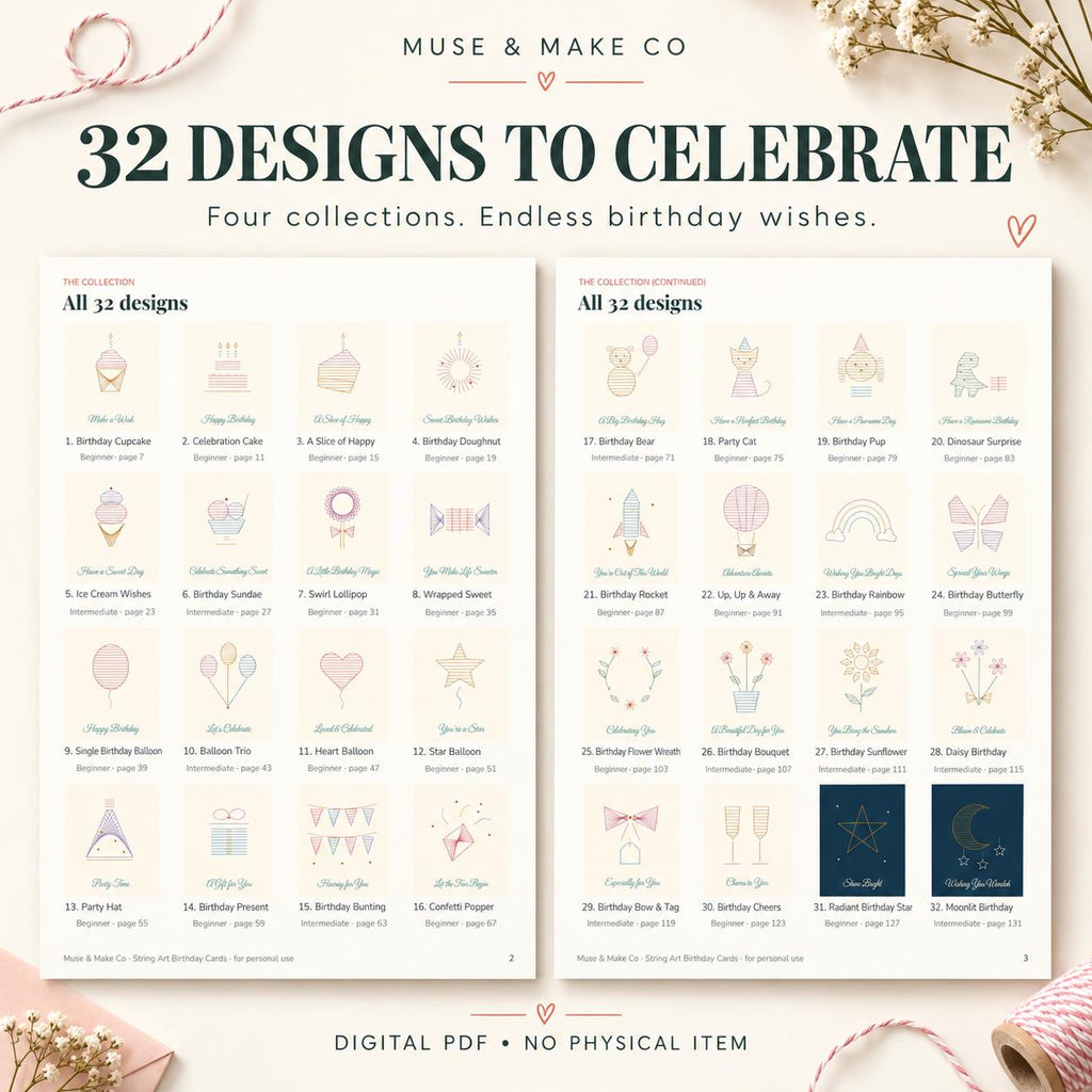 String Art Birthday Card Patterns