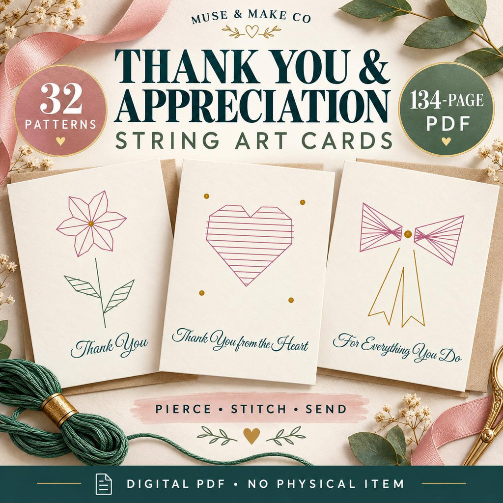 Thank You & Appreciation String Art Card Patterns