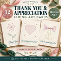 Thank You & Appreciation String Art Card Patterns