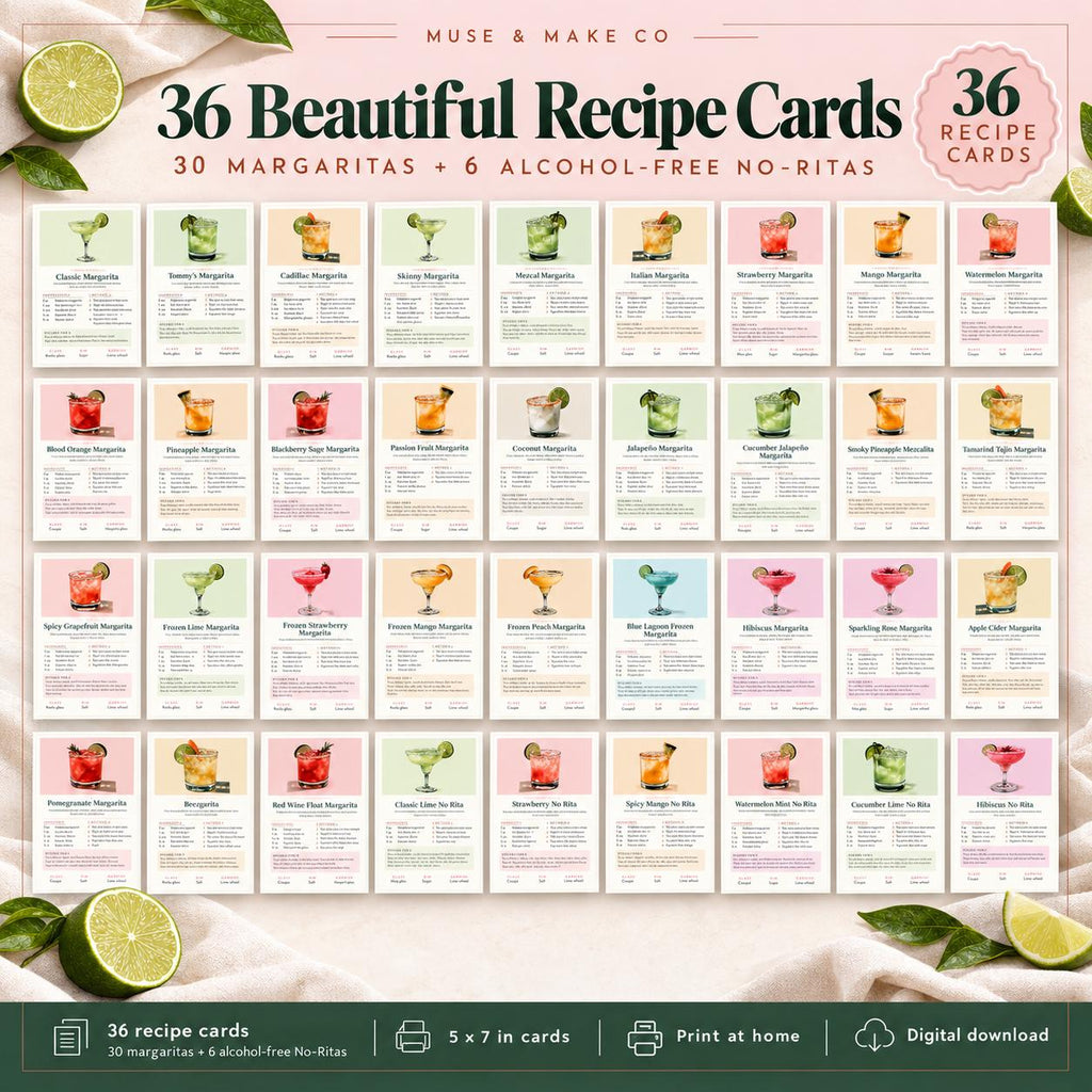 Margarita Recipe Cards