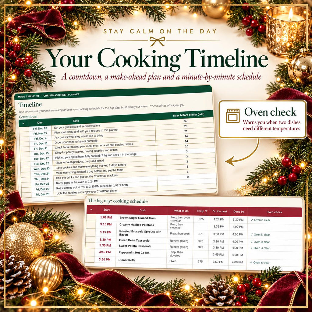 Christmas Dinner Planner Spreadsheet
